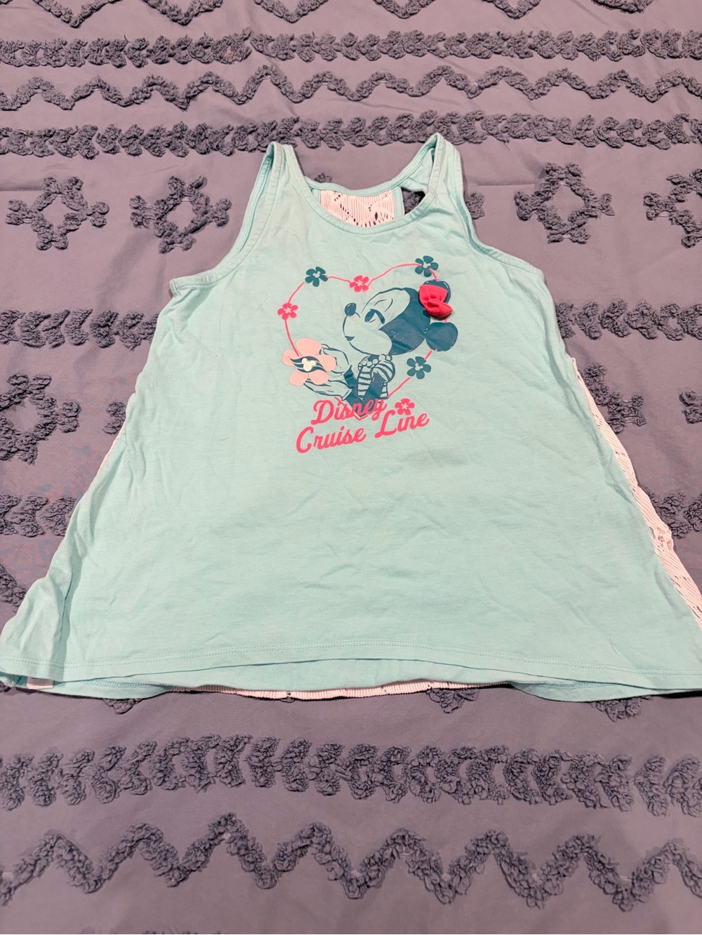 Disney Cruise Line Girls' Mint Minnie Tank Top